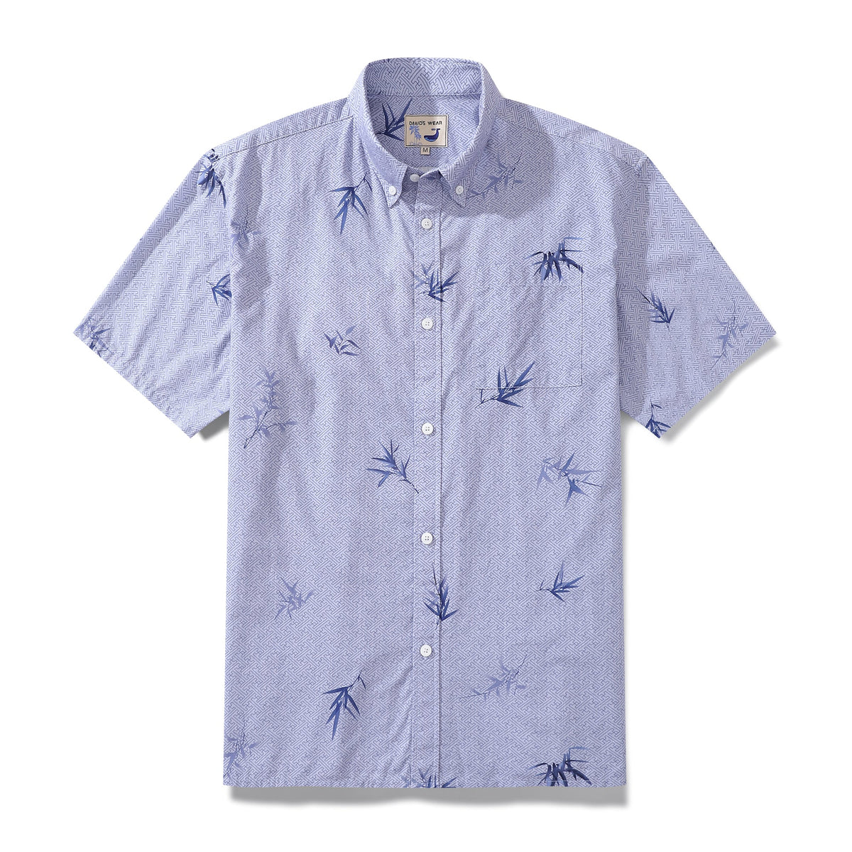 Hawaiian Shirts For Men Vintage Cotton Button Down Abundant Bamboo Ambiance Short Sleeve Aloha Shirt