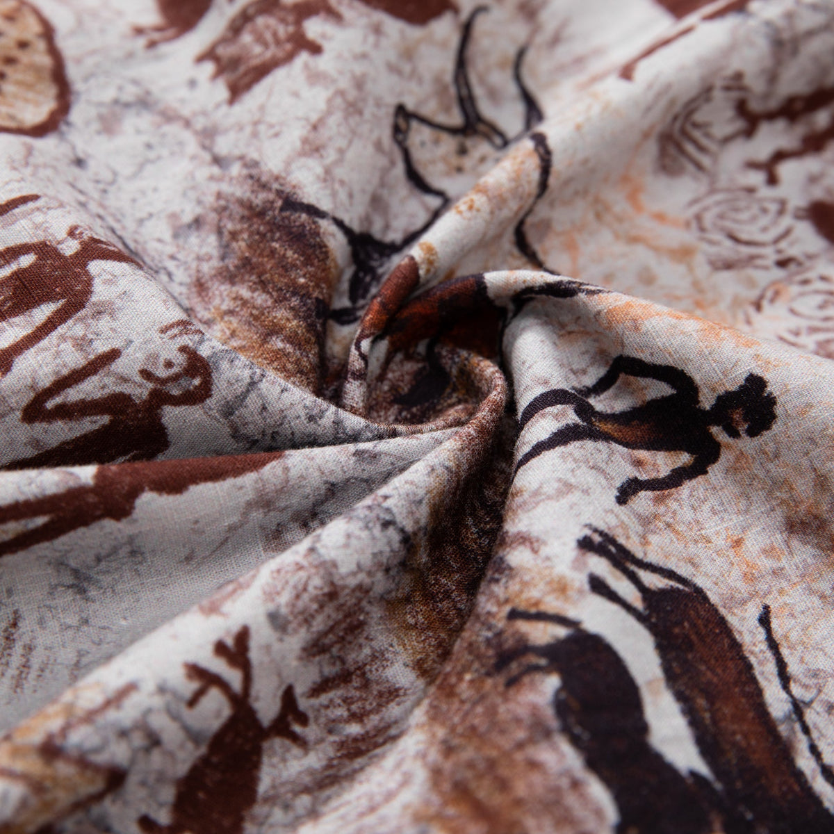 Men's Hawaiian Shirt Dawn of Artistry Print Cotton Button-down Vintage Aloha Shirt