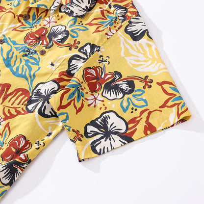 1940s Vintage Hawaiian Shirt For Men Summer of San Pedro Shirt Camp Collar 100% Cotton
