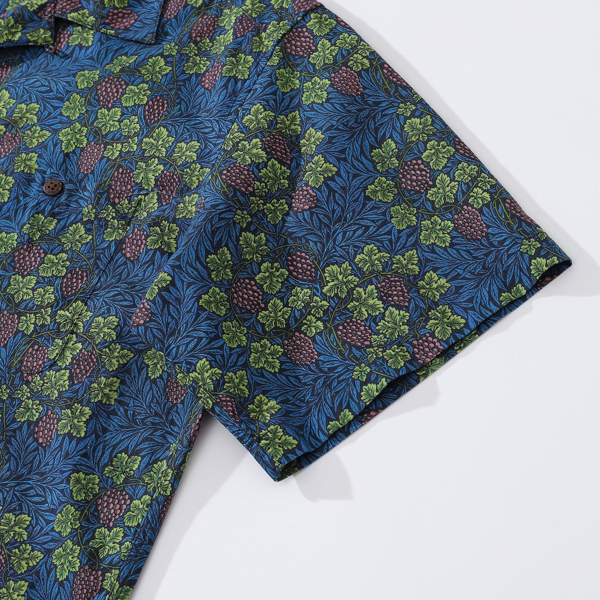 Hawaiian Shirt For Men Grapevine Shirt Camp Collar 100% Cotton