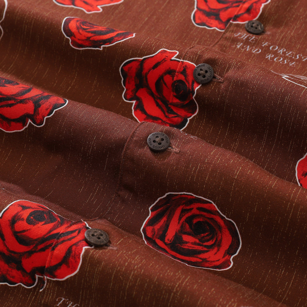 Valentine's Day Hawaiian Shirts For Men Gorgeous Rose Print Shirt Short Sleeve