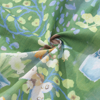 Men's Hawaiian Shirt Fantasy Garden Print Cotton Button-down Short Sleeve Aloha Shirt