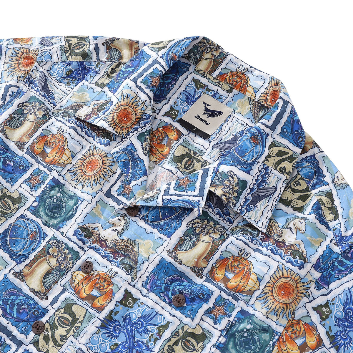 Hawaiian Shirt For Men 1940s Vintage Shirt Camp Collar 100% Cotton
